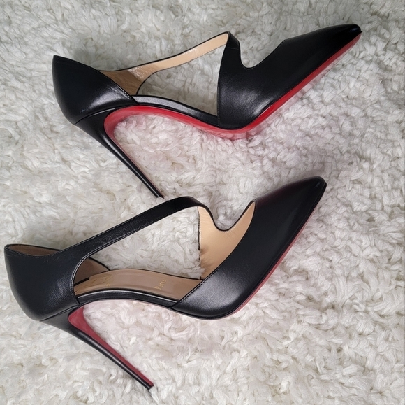 Christian Louboutin Shoes Black Catchy One Heels 100 Pump Size 41 - Picture 8 of 10